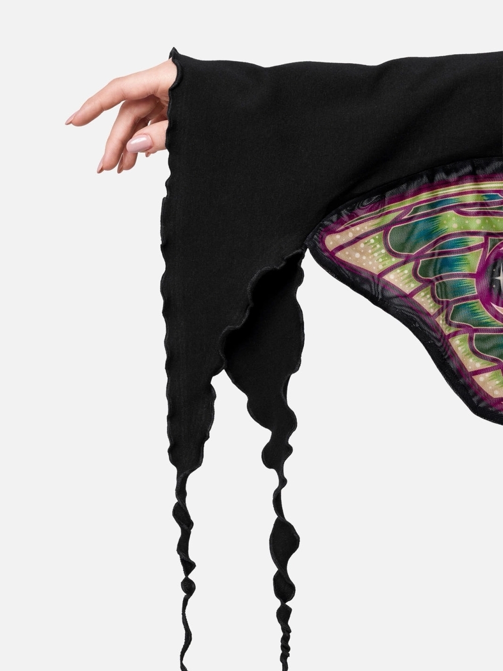 Restyle Dark Cottage Core Embroidered Metamorphosis Hoodie - Picture 4 of 10